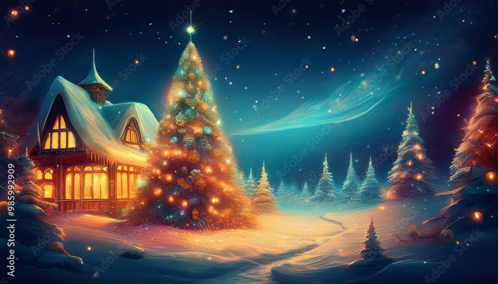 Fototapeta premium Christmas and New Year holidays concept