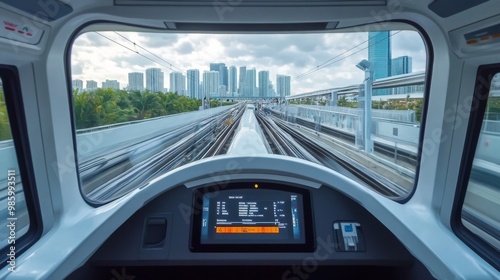 Miami train POV windshield