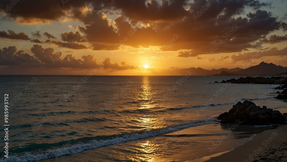 Margarita Island sunsets, known for their stunning beauty. Margarita Island sunsets, known for their stunning beauty.