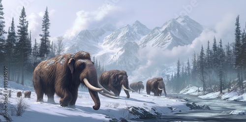 Mammoth animal Jurassic extinct huge