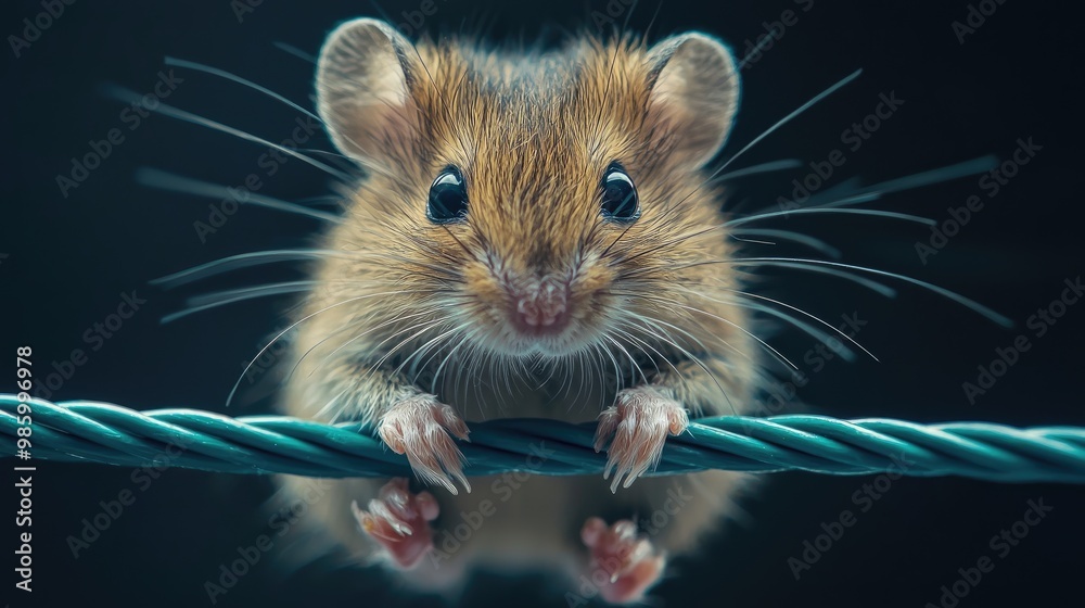 the rat eats and bites the wiring cable the rat eats and bites the wiring cable