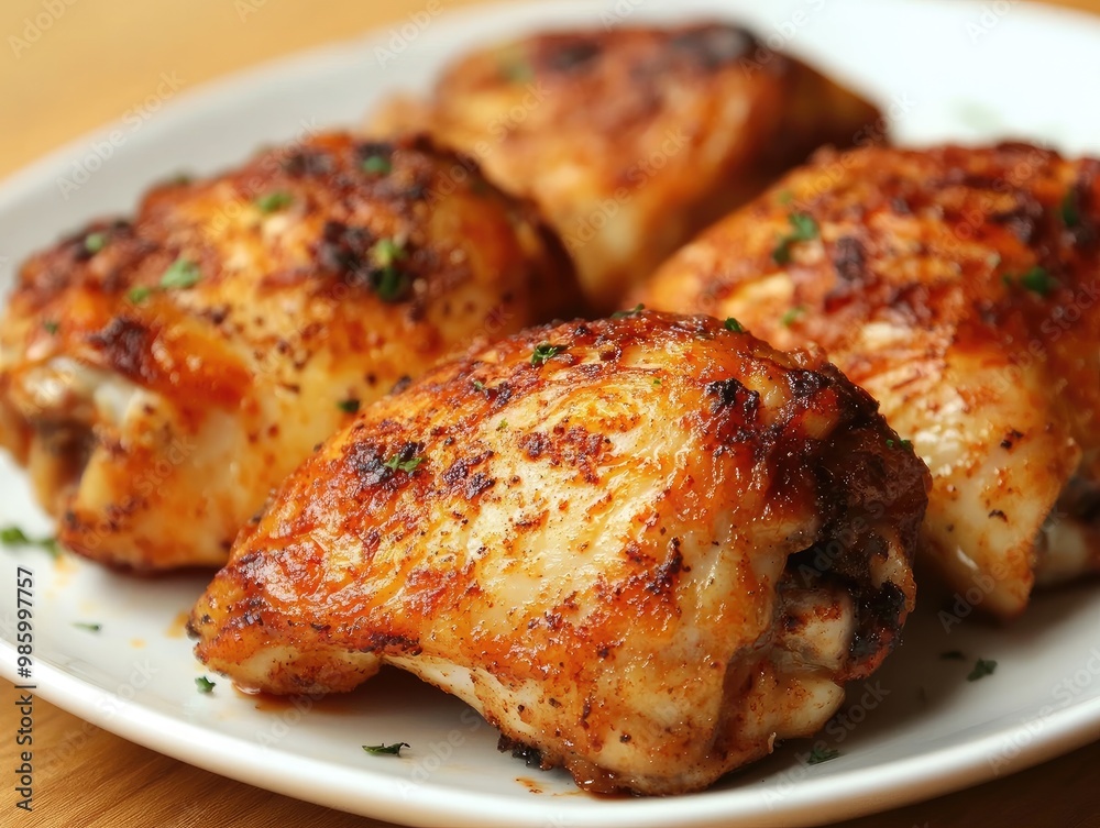 roasted chicken on a plate roasted chicken on a plate