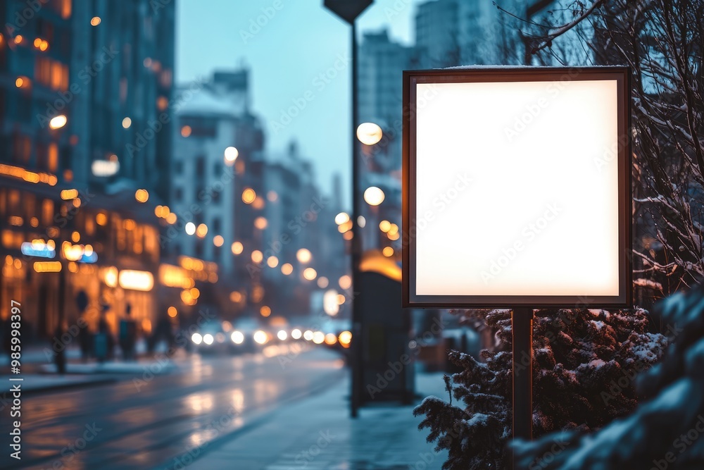 mockup of a billboard on a modern city street, with copy space, for your text and product advertising mockup of a billboard on a modern city street, with copy space, for your text and product advertising
