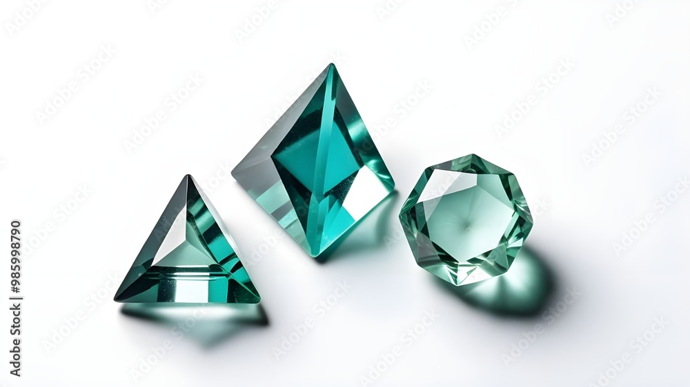 Fototapeta premium triangle gem set