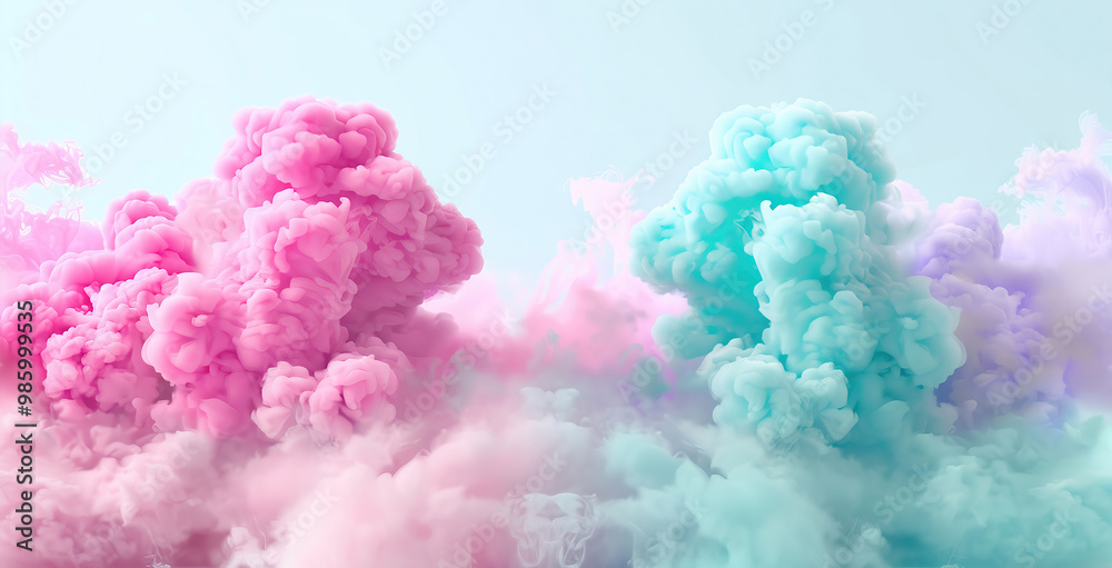 Fototapeta premium Abstract background with colorful smoke, colorful modern art concept artistic wallpaper.