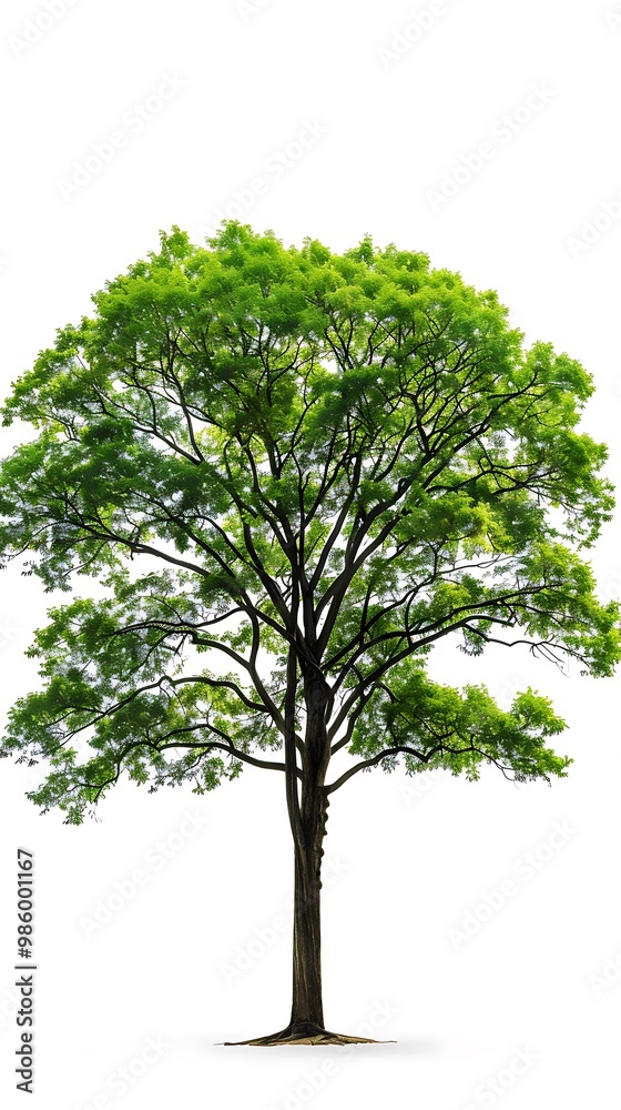 Obraz premium Big tree isolated on white background