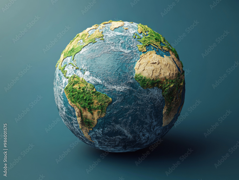 A vibrant and colorful illustration of planet Earth A vibrant and colorful illustration of planet Earth