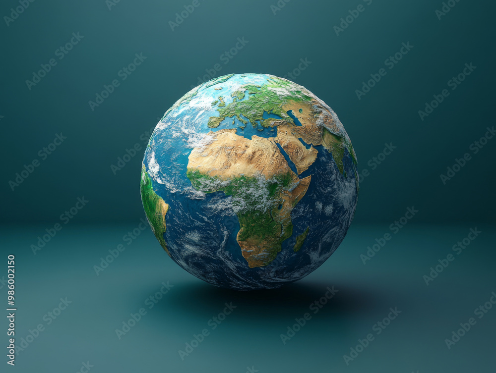A vibrant and colorful illustration of planet Earth A vibrant and colorful illustration of planet Earth