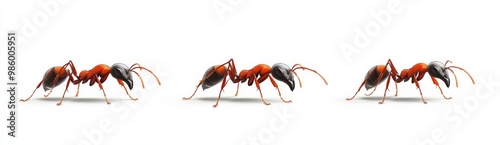 ant isolated on white background photo