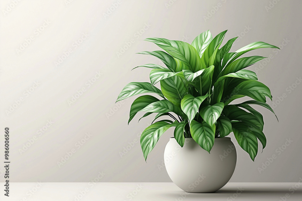 green plant in a pot on white background. indoor planting. AI Generated green plant in a pot on white background. indoor planting. AI Generated