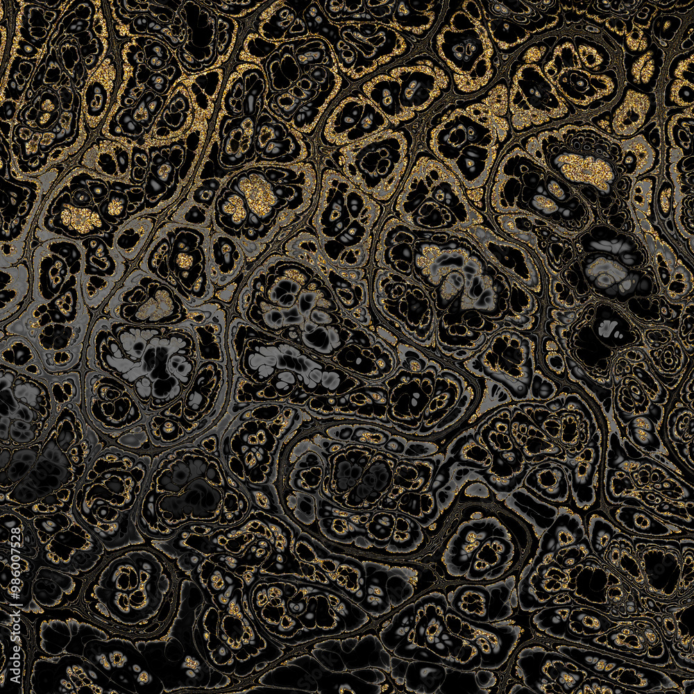 Abstract Black Marble texture. Black marble with gold veins. Fractal digital Art Background. High Resolution. Can be used for background or wallpaper Abstract Black Marble texture. Black marble with gold veins. Fractal digital Art Background. High Resolution. Can be used for background or wallpaper