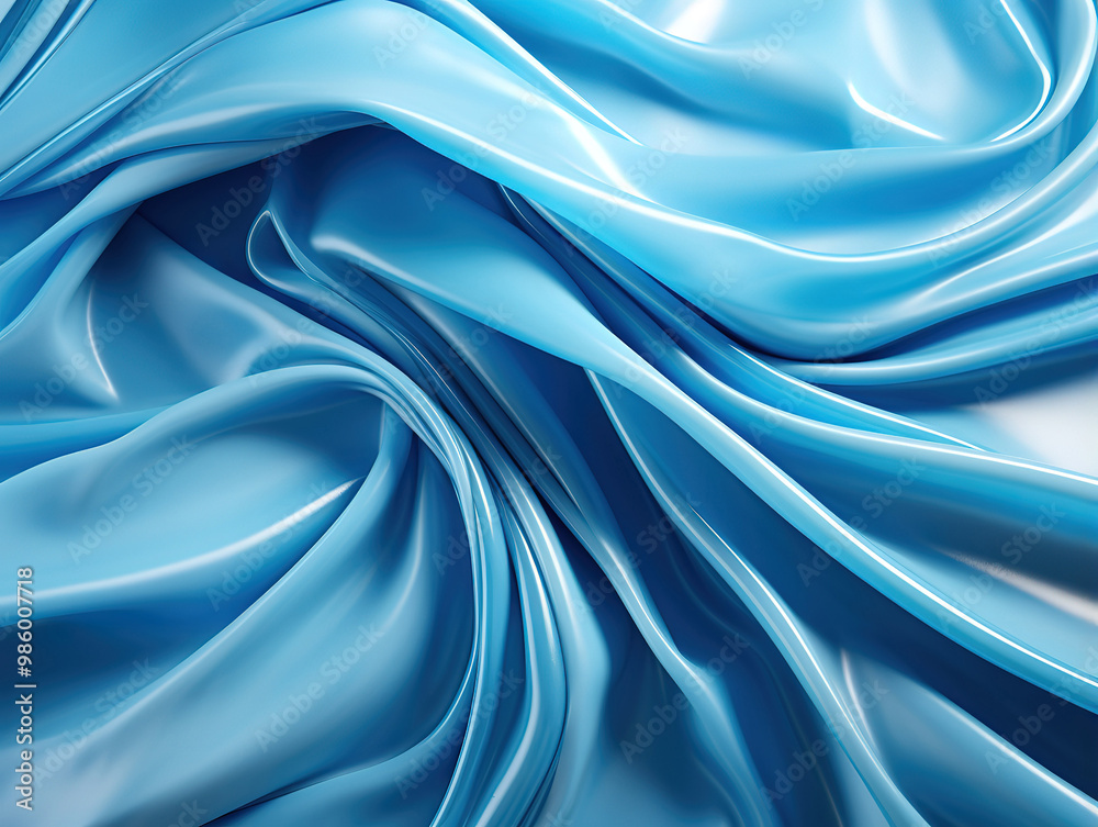 Obraz premium Extraordinary Abstract shiny metallic blue background