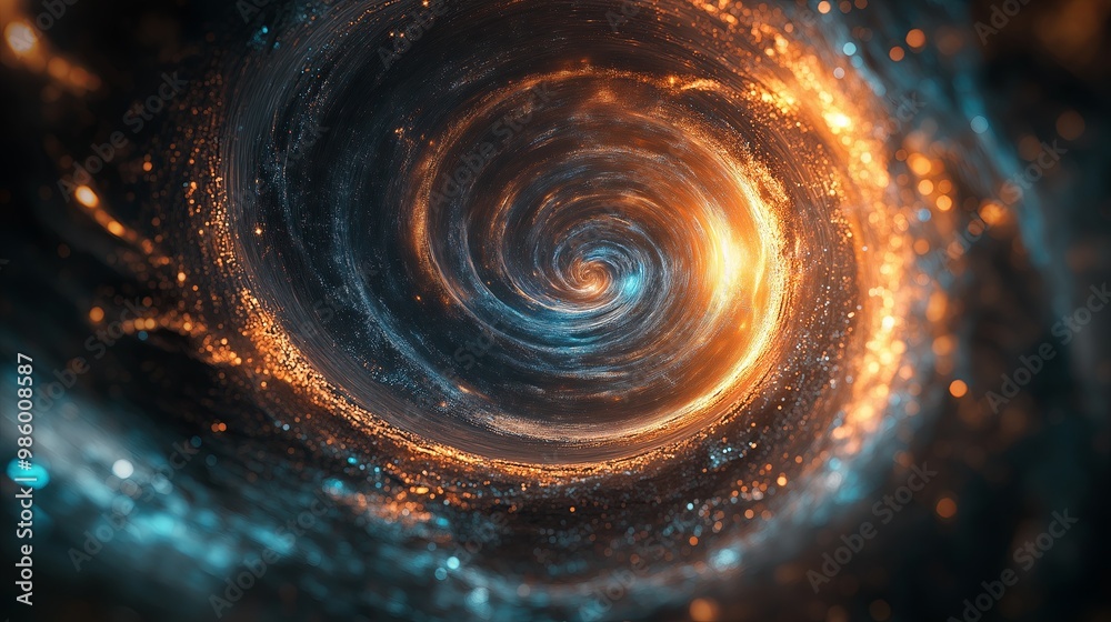 Futuristic abstract space background with stars and nebula. luminous swirling. Elegant glowing circle Futuristic abstract space background with stars and nebula. luminous swirling. Elegant glowing circle