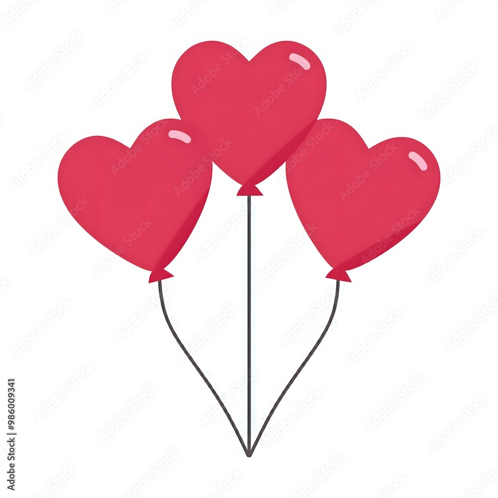 Heart balloon, illustrate image