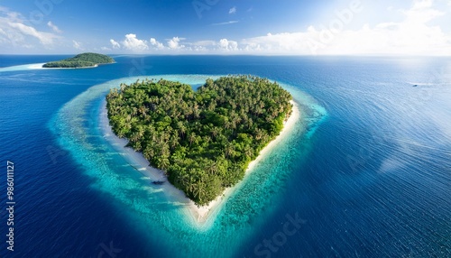 Paradise Island in the form of heart