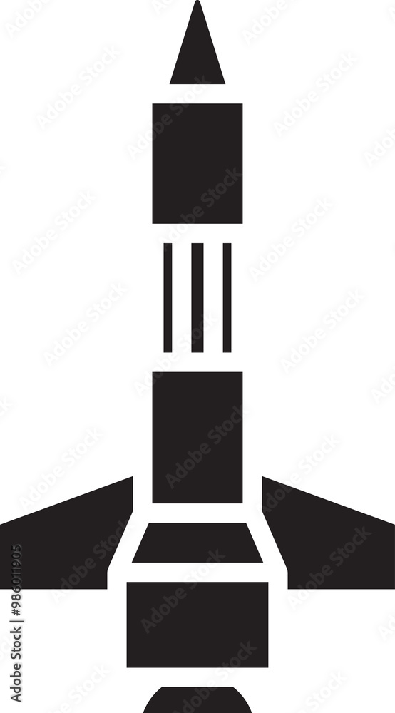 Fototapeta premium Missile and Rocket Icon