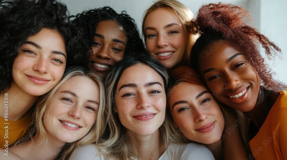 A diverse group of women using different skincare products, representing various skin types and ages, all with healthy, glowing complexions, promoting inclusivity and personalized skincare A diverse group of women using different skincare products, representing various skin types and ages, all with healthy, glowing complexions, promoting inclusivity and personalized skincare