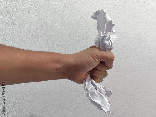hand holding a paper 