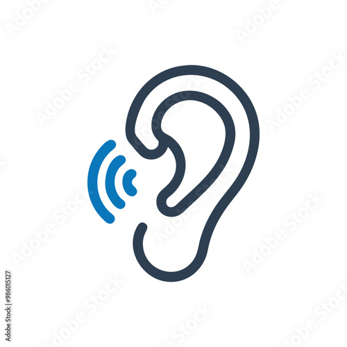 Listen Hearing Ear Vector Icon, Hearing / Listen / Ear icon