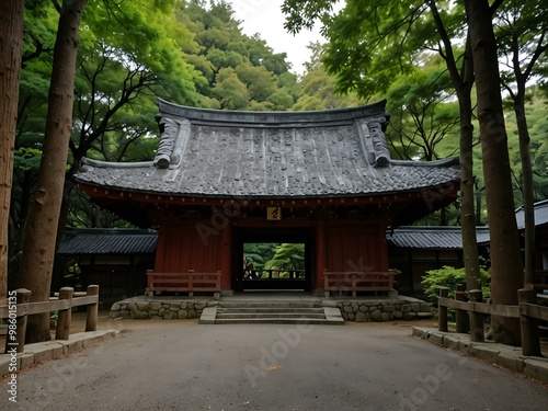 Photo of Iwaya Shrine in Japan. photo