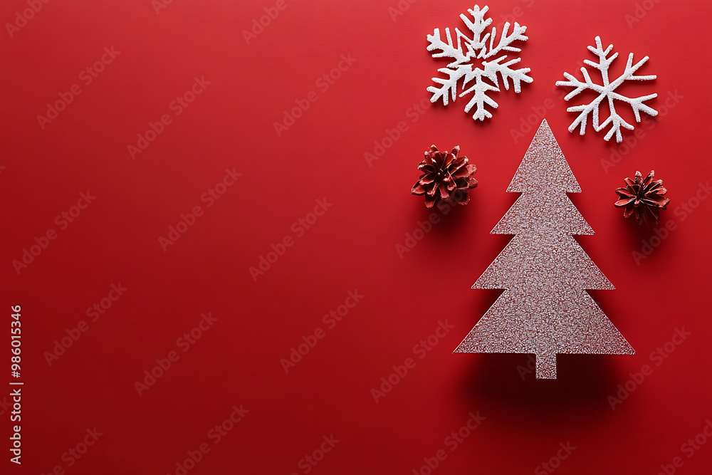 A simple design featuring iconic New Year's symbols, such as a Christmas tree or a snowflake, set against a clean and minimalist background. A simple design featuring iconic New Year's symbols, such as a Christmas tree or a snowflake, set against a clean and minimalist background.