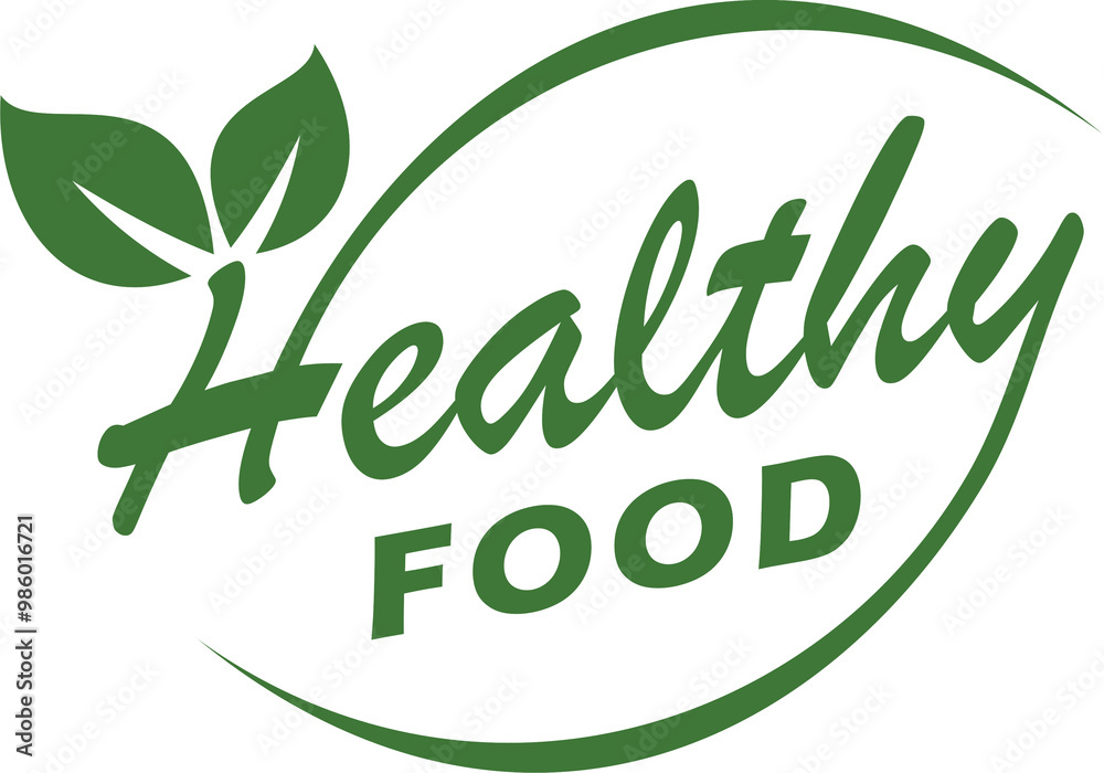 Vector label on the theme of healthy food Vector label on the theme of healthy food