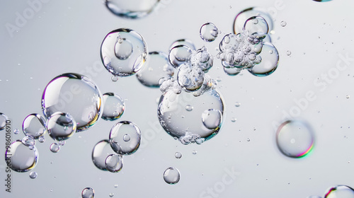 Wallpaper Mural water splash bubbles isolated on white background Torontodigital.ca