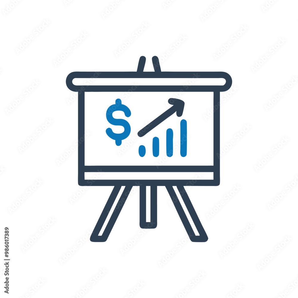 Easel Profit Vector Icon, Easel Economy Vector Icon, Off The Charts Icon Easel Profit Vector Icon, Easel Economy Vector Icon, Off The Charts Icon