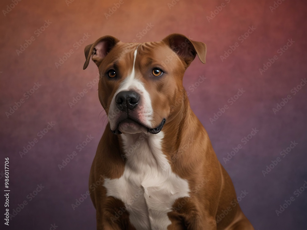 Pitbull on a colored background. Pitbull on a colored background.