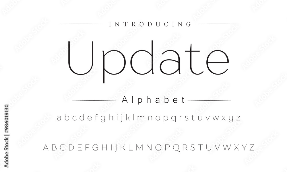 Fototapeta premium Sleek Modern Typeface for Creative Projects