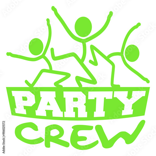 3 Stickman Guys Dancing Party People On Time Crew Love Music Life Play Freak Listening Fun Sound Club Bass Playing Band Hobby Dance Floor Weekend Quote Text Logo Friends Team Festival Disco