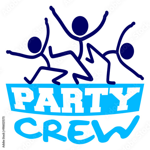 3 Stickman Guys Dancing Party People On Time Crew Love Music Life Play Freak Listening Fun Sound Club Bass Playing Band Hobby Dance Floor Weekend Quote Text Logo Friends Team Festival Disco