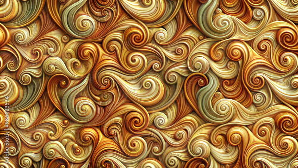 Intricate Seamless Swirl Texture with Warm Earthy Tones and Realistic Patterns, High Resolution Intricate Seamless Swirl Texture with Warm Earthy Tones and Realistic Patterns, High Resolution