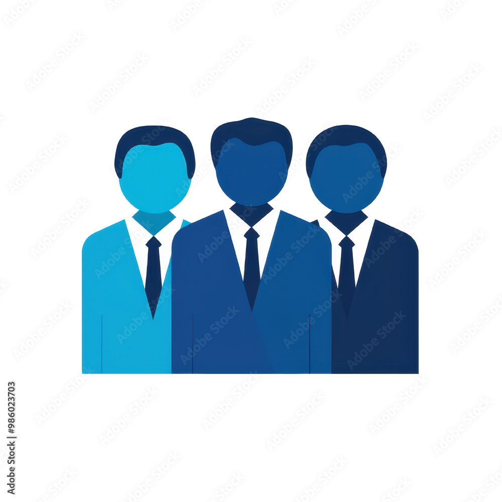 Three professional men in suits representing teamwork and collaboration in a corporate setting, transparent background. Three professional men in suits representing teamwork and collaboration in a corporate setting, transparent background.