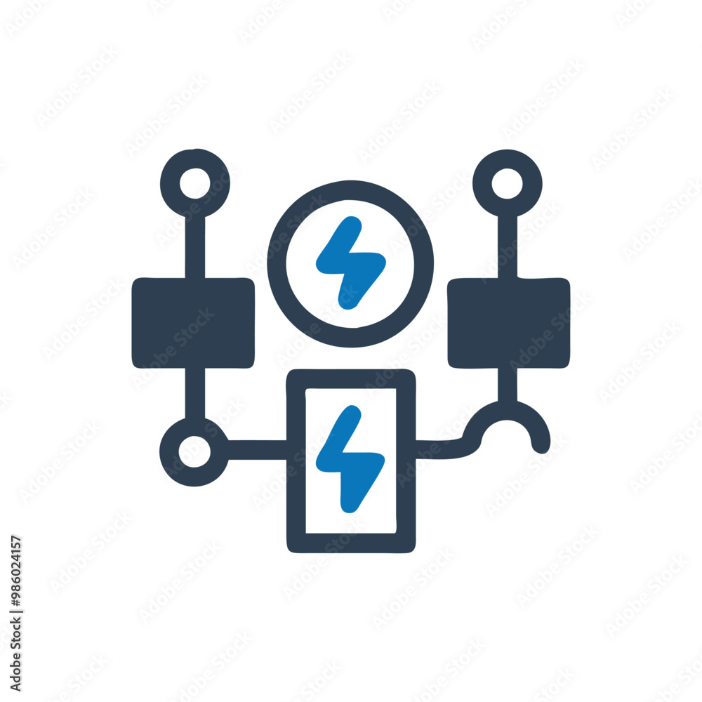 Two pronged power cord symbol, Electric power cord icon Two pronged power cord symbol, Electric power cord icon