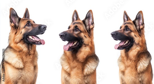 shepherd dog isolated on white background