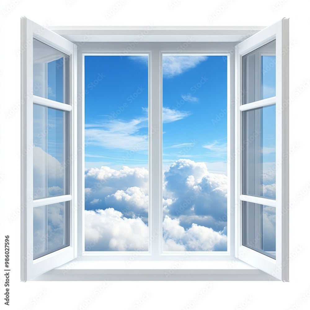 cloud window isolated on white background cloud window isolated on white background