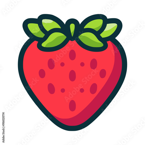 strawberry fruit healthy food nature vector illustration template design