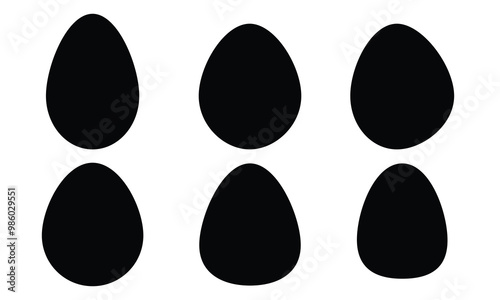 Easter Egg vector Icon. Flat style egg icon set. Vector illustration. 