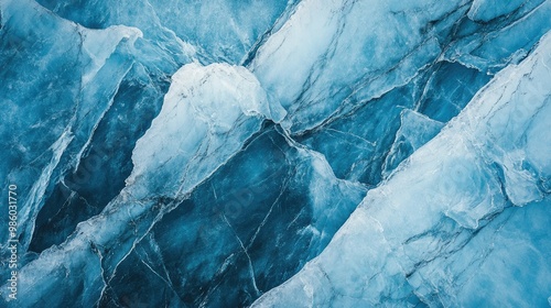 Wallpaper Mural Close-up of the intricate textures of Mendenhall Glacier ice, highlighting the deep blue colors and the massive cracks within the glacier. Torontodigital.ca