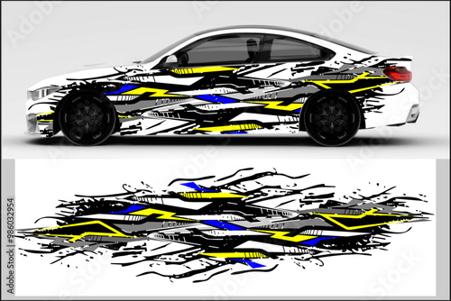 design vector background wrap car with unique line pattern