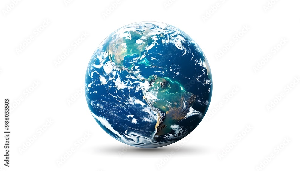 Earth on a white background Earth on a white background