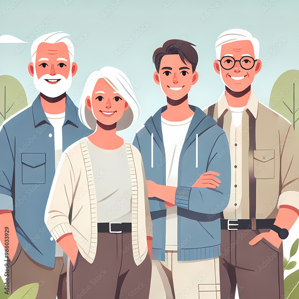 Multi-Generational Family Portrait Outdoors
Multi-Generational Family Portrait Outdoors