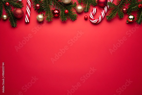 Christmas background with Christmas balls elements and decoration