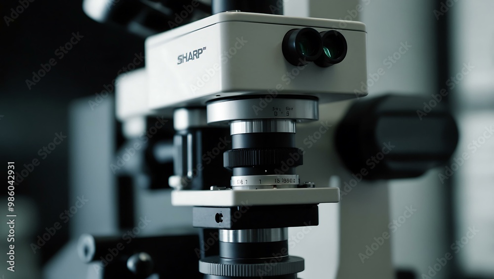 Sharp-focus microscope symbolizing precision and discovery. Sharp-focus microscope symbolizing precision and discovery.