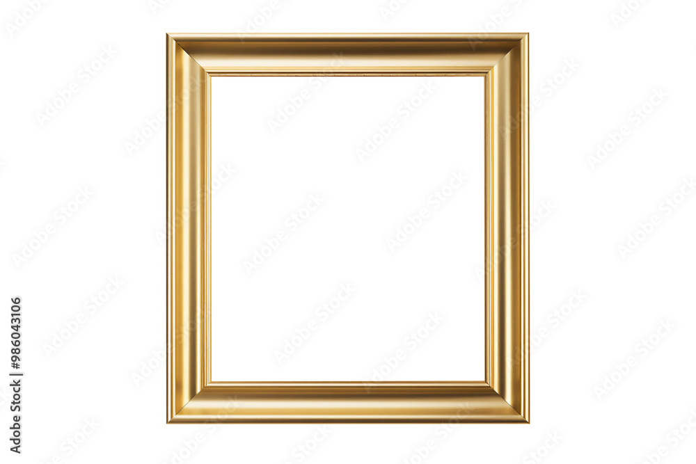 Gold gilt picture frame with an empty blank canvas for use as a border or home décor, png file cut out and isolated on a transparent background, stock illustration image Gold gilt picture frame with an empty blank canvas for use as a border or home décor, png file cut out and isolated on a transparent background, stock illustration image