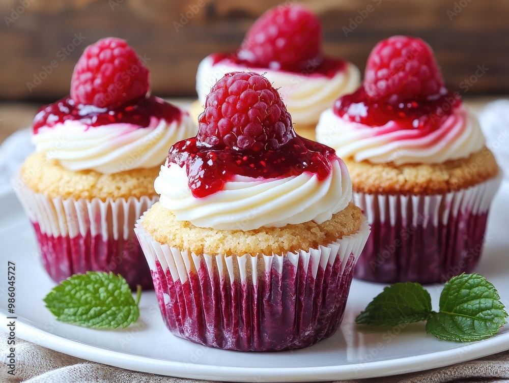 cupcake with berries cupcake with berries
