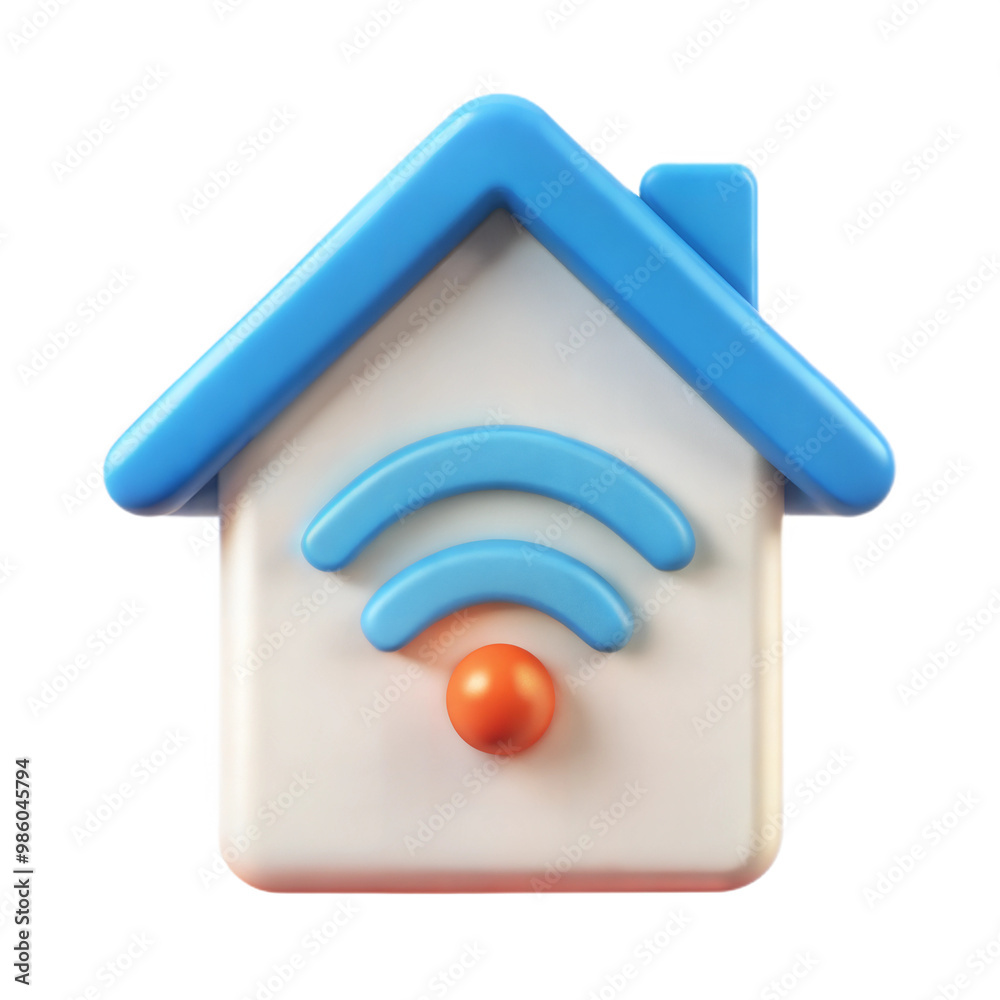 internet smart home cute 3d illustration internet smart home cute 3d illustration