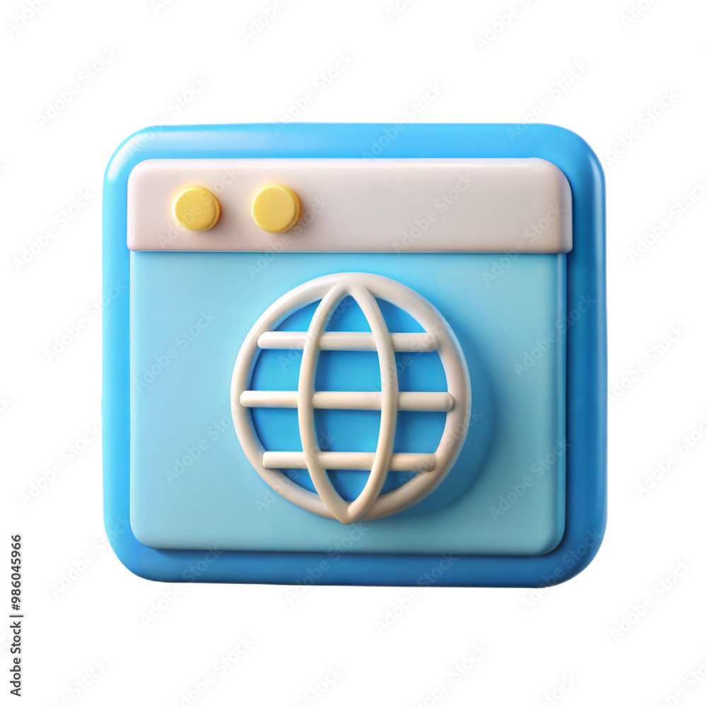 internet website cute 3d illustration internet website cute 3d illustration