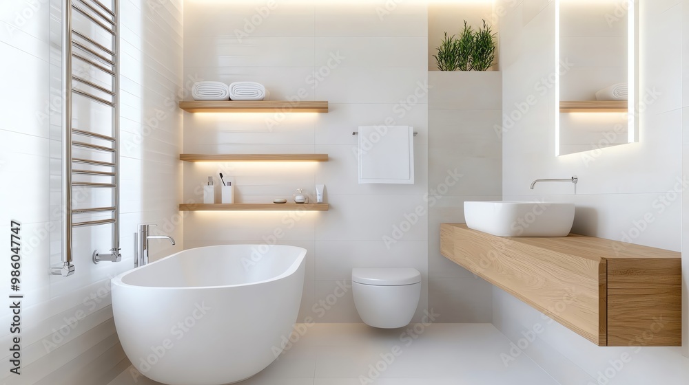 Clean white bathroom with recessed lighting and brass accents, minimalist bathroom aesthetic, luxury simplicity Clean white bathroom with recessed lighting and brass accents, minimalist bathroom aesthetic, luxury simplicity
